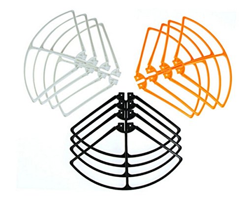 Lanlan 12pcs RC Drone Guard Circle Prop Protective Frame Guard Spare Parts For Syma X8 X8C X8W X8G X8HC X8HW X8HG RC Aircraft Helicopters Parts Toy Hobbies Accessories 3 Colors