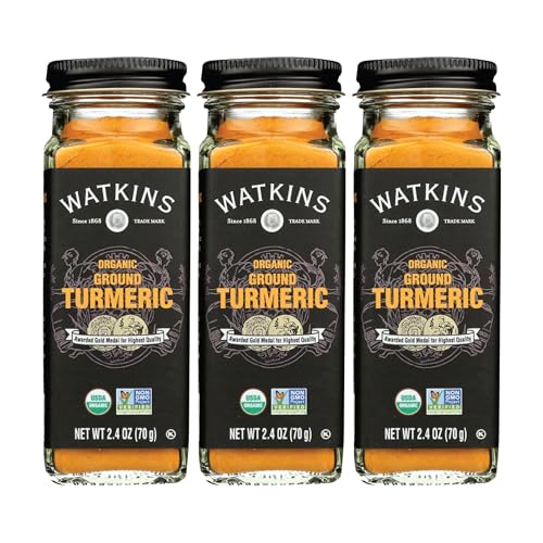 Image of Watkins Organic Turmeric, 2.4 Ounce Jar, 3-Pack