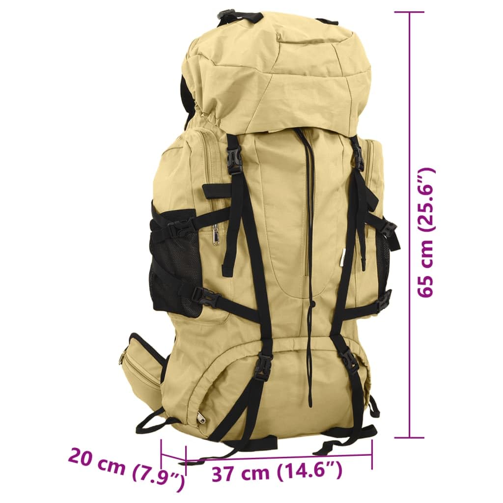 Zaino da escursionismo in tessuto Oxford da 60 l, impermeabile, con spallacci imbottiti regolabili, struttura in metallo, versatile, per attività all'aperto, escursionismo, campeggio, trekking