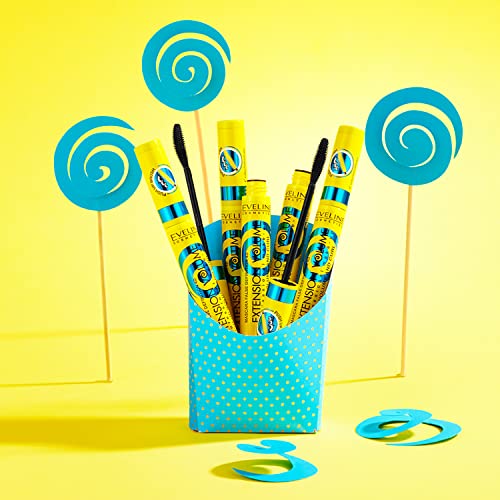 Eveline Cosmetics Extension Volume Push Up Mascara Thickening and Curls 10ml - Black - Image 3