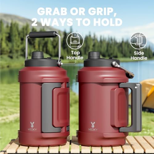 Image of Meoky 1 Gallon Insulated Water Bottle, 128 oz Stainless Steel Water Jug