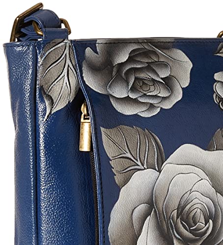 Anna by Anuschka Women's Genuine Leather Medium Crossbody | Hand Painted Original Artwork3