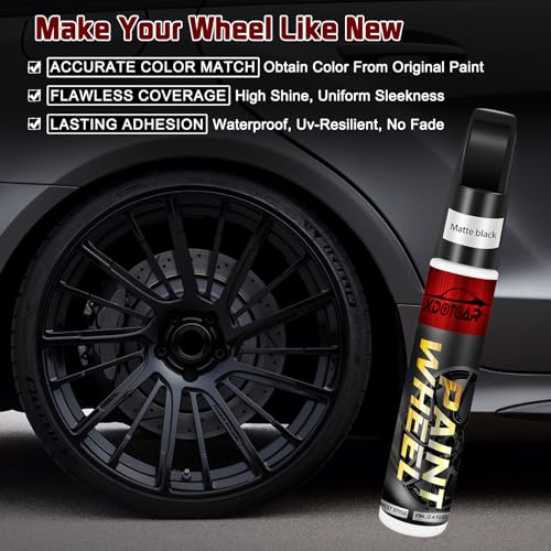 Xdotoar TOC0911 Black Rim Touch Up Paint, Efficient Alloy Car Wheel Scratch Repair thumb #2