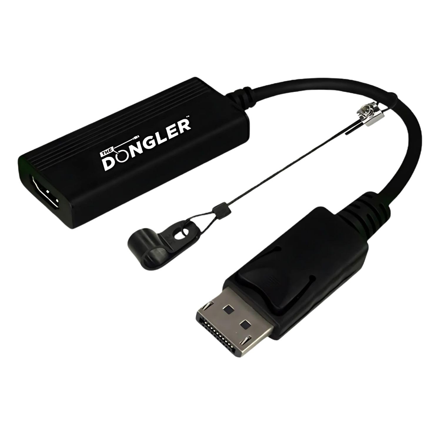 SimplyAV The Dongler ProAV 4K DisplayPort 1.4 Pigtail Dongle Adapter with Harness - Supports 4K with HDR up to 32 Gbps - Secure Connection - DO-D001.