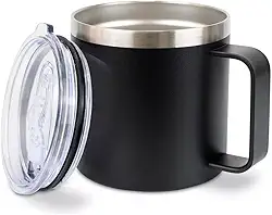 Caneca Térmica Com Tampa P1617 413ML - Bruthal Sports (PRETO)