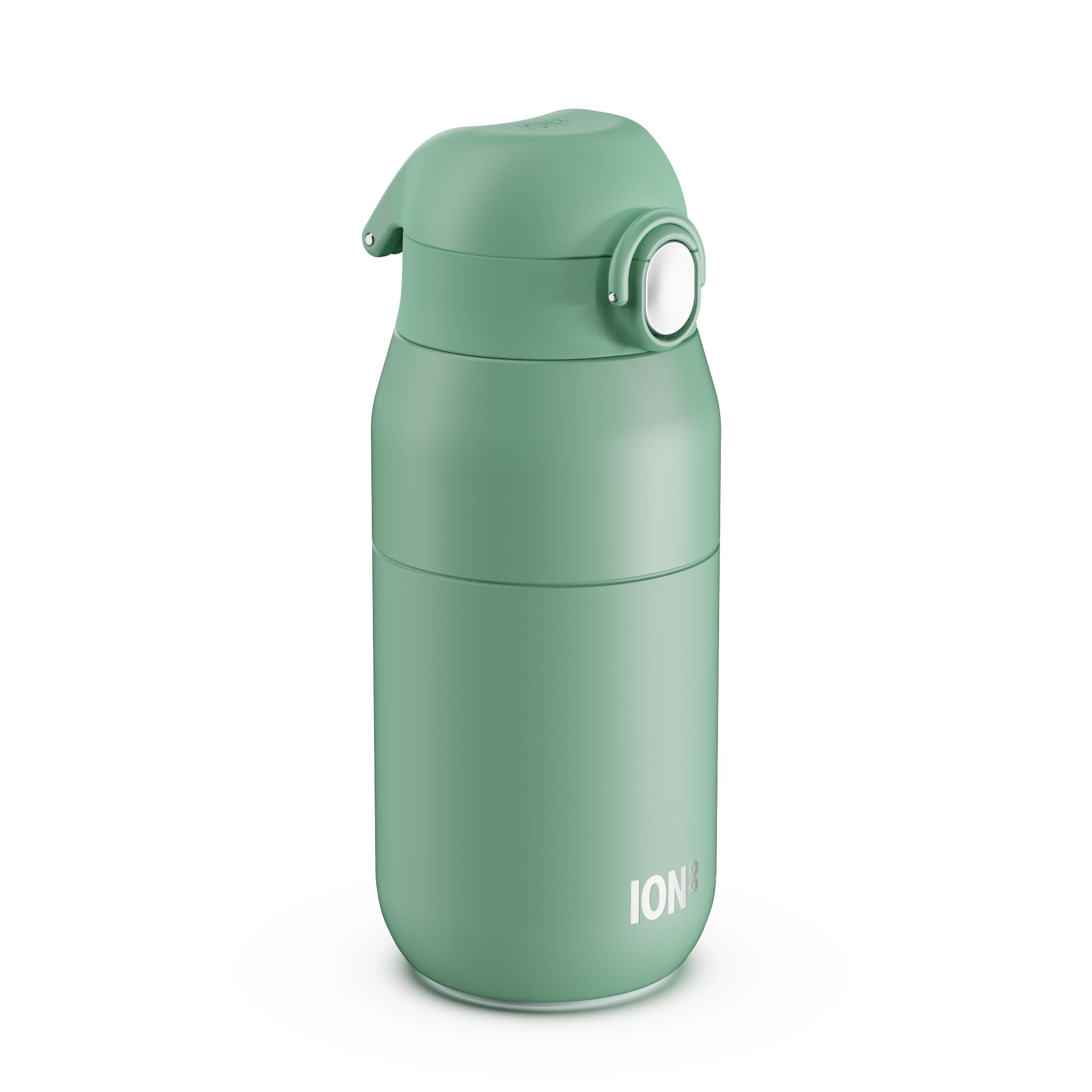 ION8 Primo Revive Insulated Water Bottle 360 ml (12 oz)– Leakproof Stainless Steel Bottle with Flip Lid, One Touch Open, Fast Flow, Vacuum Insulated Hot & Cold, Dishwasher Safe, Aqua