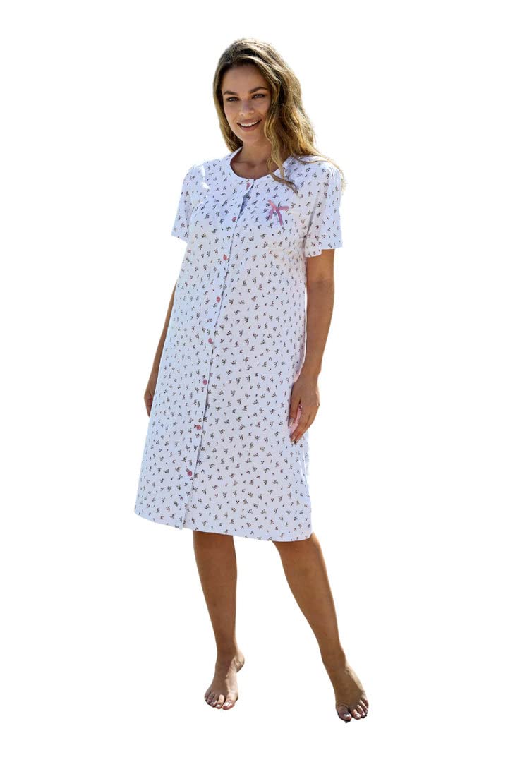 Camicia da notte donna Manica corta Tutta aperta con bottoni