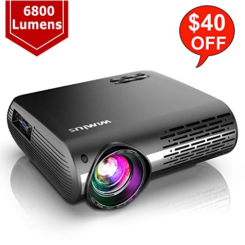 WiMiUS Newest P20 Native 1080P Projector 6800 lumens Video Projector Support 4K Dolby