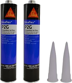 Auto Glass Sealant Windshield Urethane Glue Sikaflex P2G Primerless Adhesive x 2