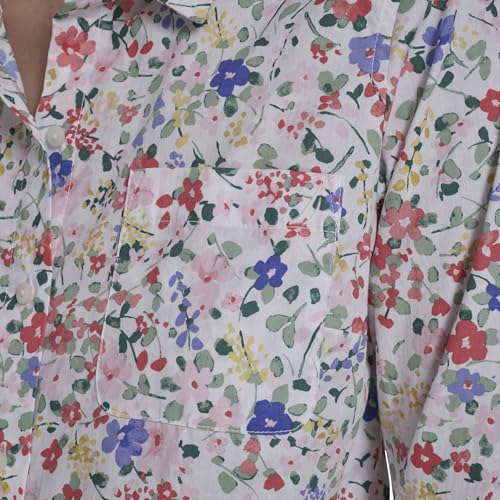 Image of Nautica Women's Button Front Long Sleeve Roll Tab Shirt