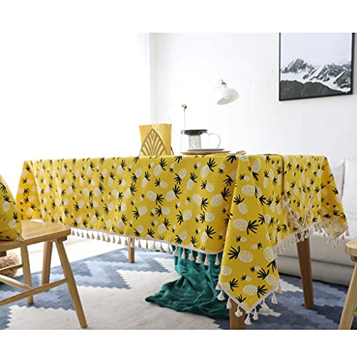 Nappe simple coton lin impression nappe ménage table basse couverture table rectangulaire 140x250 - 2