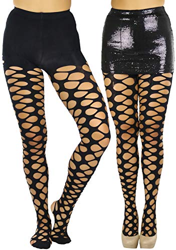 Image of ToBeInStyle Women's Large Mesh Fishnet Patterned Pantyhose Tights