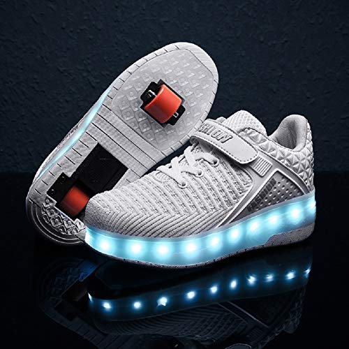 Image of Ylllu Kids LED Roller Skate Shoes with Wheel Light up Roller Shoes Gift for Girls Boys Children