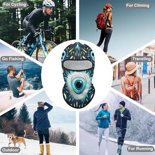 Balaclava para Hombres, Máscara de Esquí con Ojos Malignos, Cubreboca para Ciclismo y Temporada Invernal miniatura 6