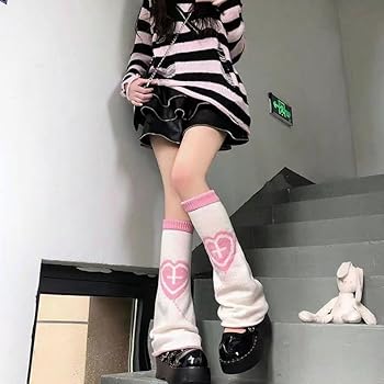 AKIII CLASSIC★即発送★Chunky Socks Warmer 2 Pairs Japanese Style Leg Warmers for Women 80s Kawaii Knit