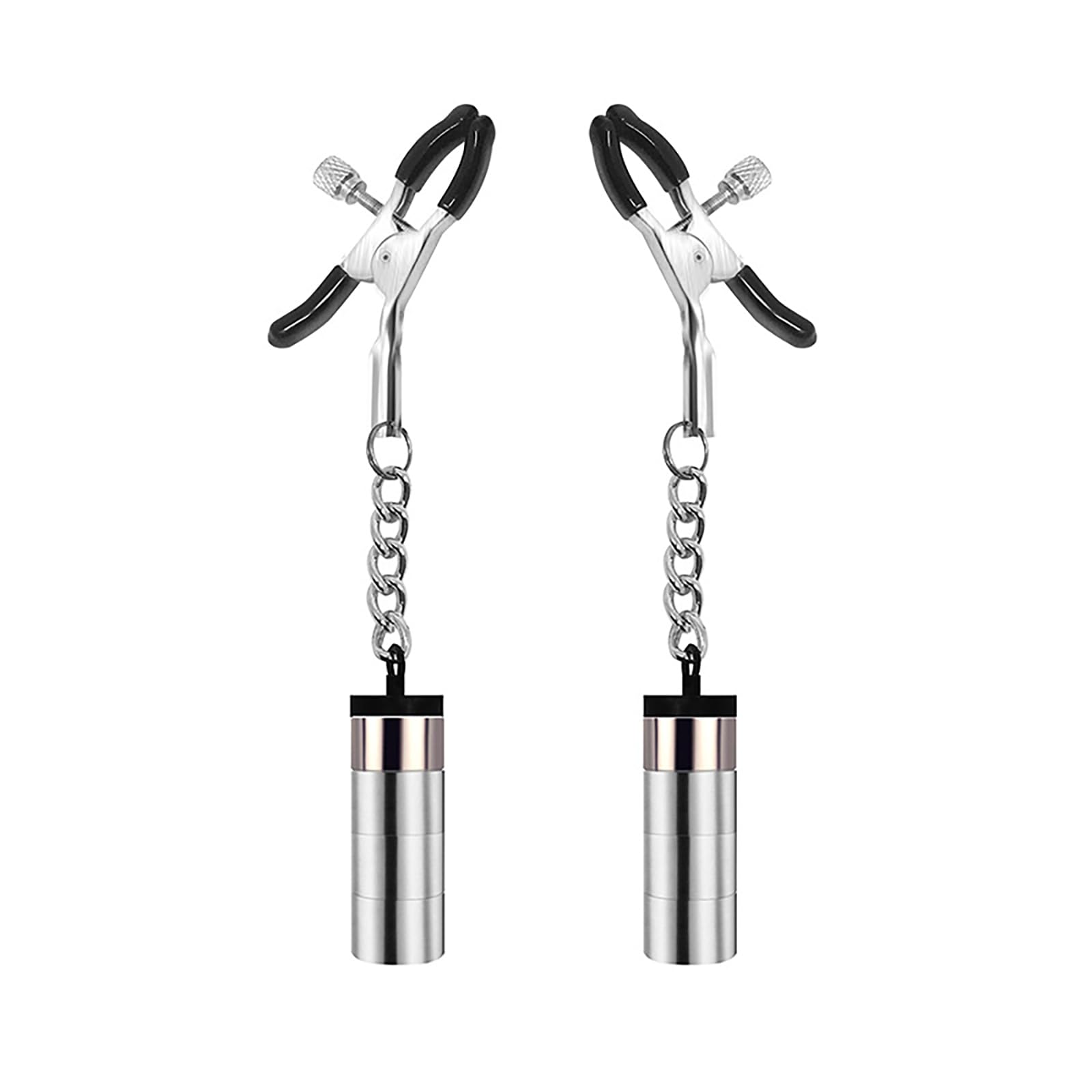 Magnetico Capezzoli Morsetti Capezzoli Metallo Donne Gioielli Morsetto Capezzolo Regolabile Magnete Peso Pressione BDSM Giocattoli Del Sesso Per Le Coppie (Metallic)