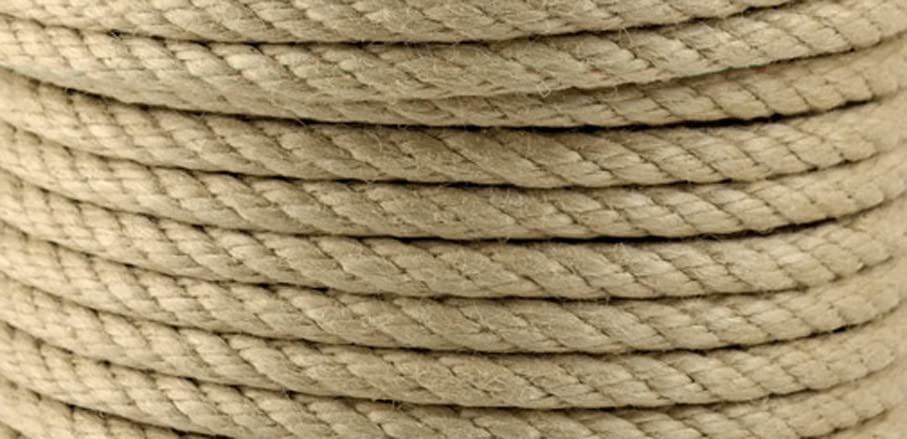 FVLFIL Polyhanfseil - Poly-Hanfseil Durchmesser 10 mm - 50 Meter auf Scheibenspule - 100% Polypropylen
