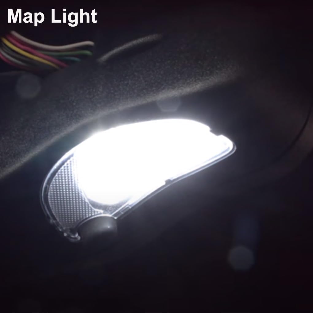 Bright White Interior LED Bulbs Kit Package Replacement for Corvette 2005-2008 2009 2010 2011 2012 2013 Map Trunk Footwell and License Plate Lights + Free Install Tool,6000K