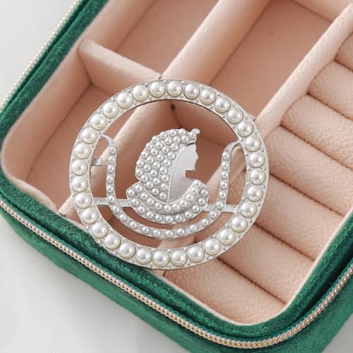 Image of Pearl Society Club Shrine Masonic Pin Daughter Mason Brooch Jewelry