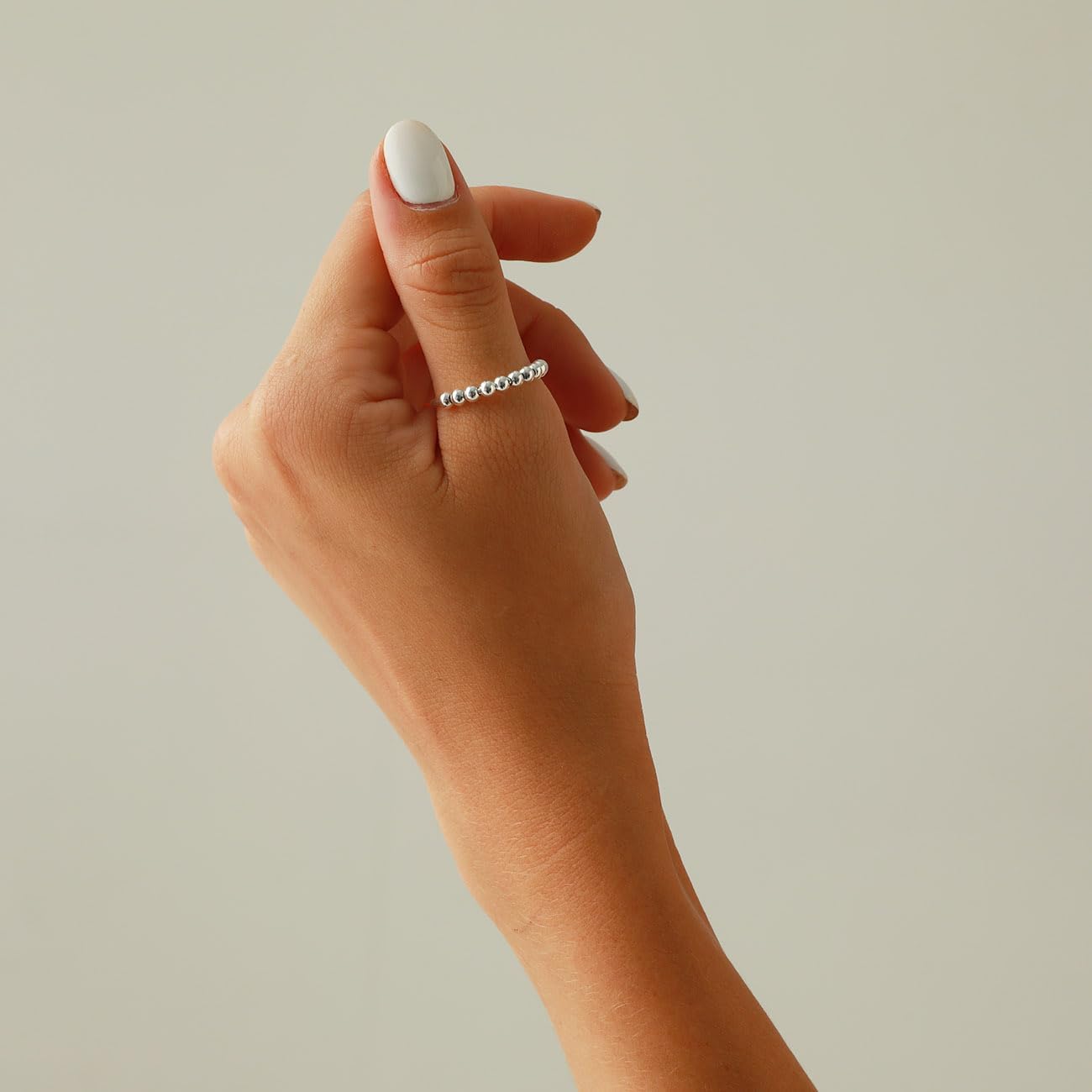 925 Sterling Silver Rings Anxiety Rings Fidget Ring for Women & Men 14k Gold Plated Spinner Thumb Ring with Beads Spinning Stress Relief Anxiety Fidget Jewelry Ideal Gift, Size - Image 6