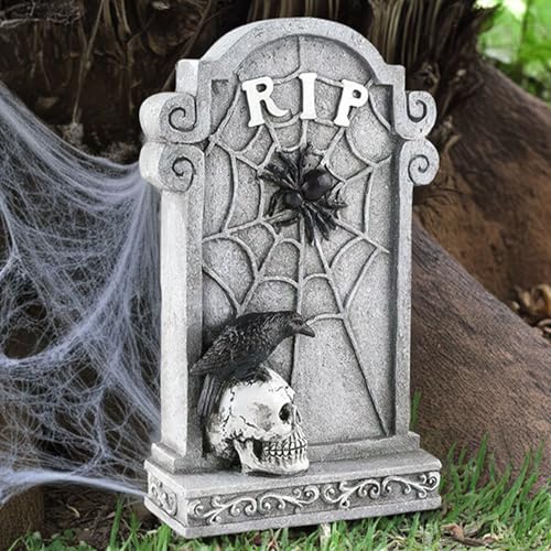 Lápidas de Halloween R.I.P. para transformar macetas y jardines pequeños 3