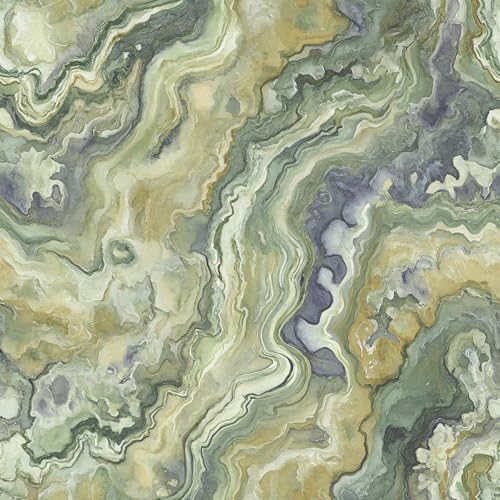 LaiTique Nature Vein Wallpaper – Boho Mineral Texture Peel and Stick Wallpaper, Earth Tone Self-Adhesive Vinyl for Modern Decor, 17.7in x 118in by LaiTique - Used condition - US$16.43