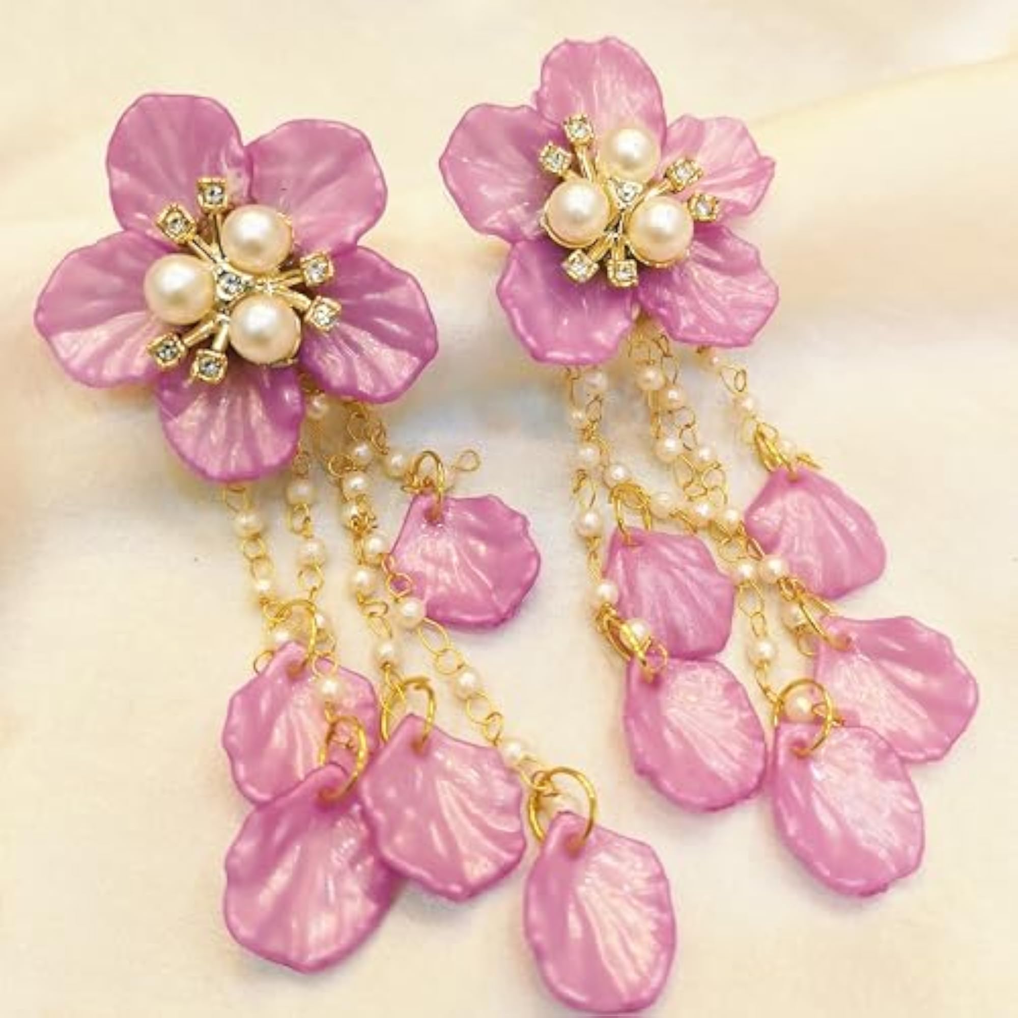 Handmade Earrings with Tika for Haldi/Mehndi Functions