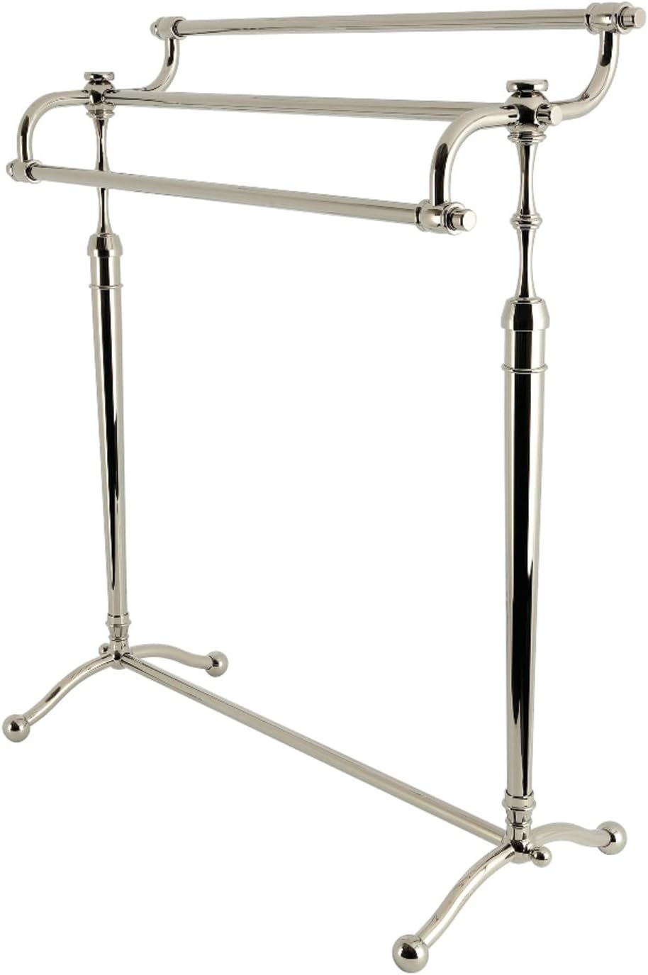 Kingston Brass SCC2396 Warwick 28" Freestanding Pedestal 3-Tier Towel Rack, Polished Nickel