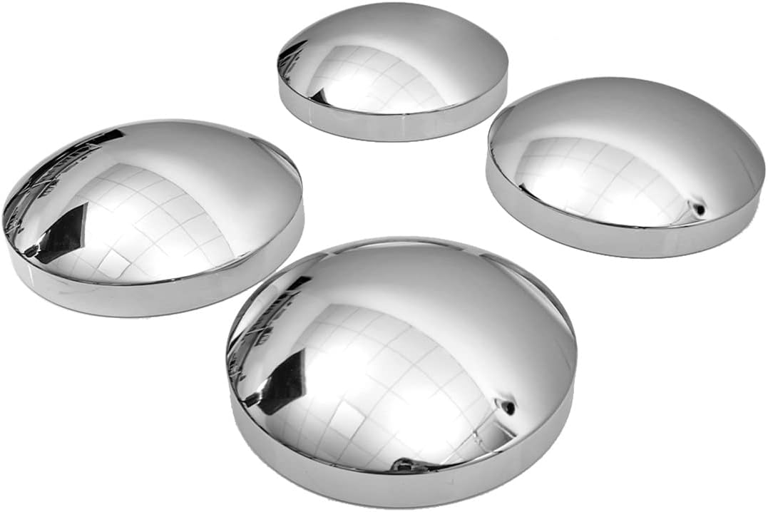 8 Inches Chrome Front Axle Cap Dome Style Truck Rear Hub