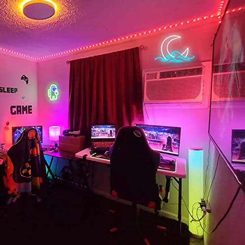 Sunrise Sunset Neon Sign Moon Over Sea Neon Light Twilight Moon Wave Led Neon Wall Signs For Room Decor Anime Neon Light Acrylic Moon Sign (Moonrise) #TOP6