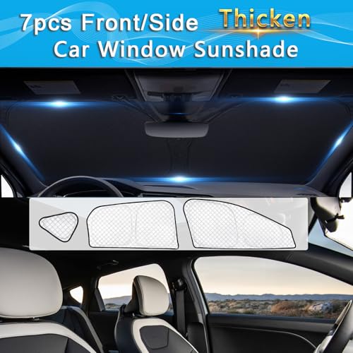 Image of KMF Sun Shades for KIA K4 2025 2026 Accessories, Full Car Window Covers Sunshade for Windshield Side Rear, UV Block and Privacy Blackout for Car Camping Outdoor 7Pcs