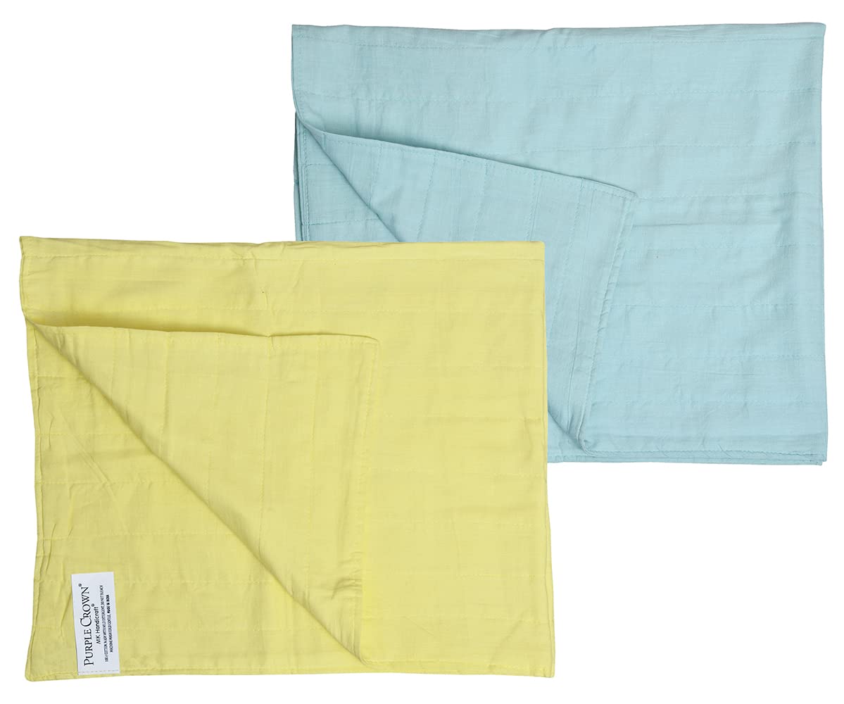 MK Handicraft(PurpleCrown),Pack of 6pieces Multicolor Pure Breathable Cotton and high Absorbent Cribsheet for Newborn Babies, Swaddler Cum Comforter for Infants.(Children: S, 65cmx50cm, Red) 1