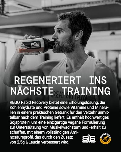 Science in Sport Rego Rapid Recovery Pulver 500g vegan Vanille - Regenerations Drink Pulver mit Kohlenhydraten, Proteinen, Elektrolyten, Vitaminen und Mineralien, Unterstützt effektives Training