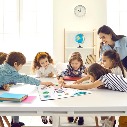 Image of 4 Pack Trifold Poster Board 36 inch x 24 inch White Corrugated Project Boards for Science Fairs, School Projects, Event Displays