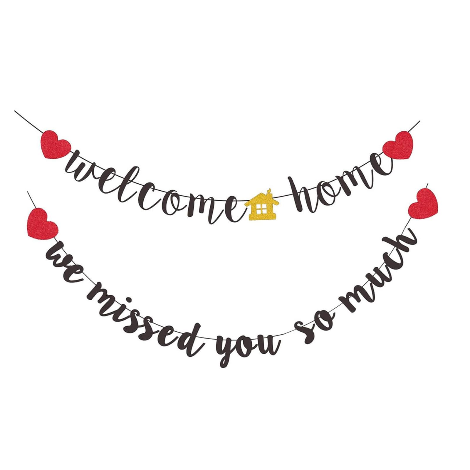 Zcbzbn Welcome Back Banner Set, Home Party Mobile Decoration, Warm Welcome Garland, Warm Welcome Home, Friends, Family