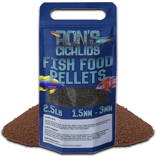 RON'S CICHLIDS African Cichlid Fish Food, Premium Tropical Fish Food
