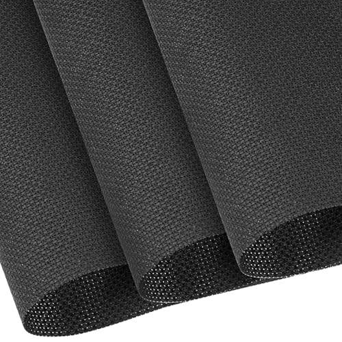 Image of Cross Stitch Fabric 14 Count Aida Cloth 28 x 19 Inch Large Size Classic Reserve Cross Stitch Supplies Embroidery Fabric for Home DIY Craft Decoration Handmade, Black