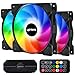 upHere 120mm ARGB LED da Telecomando Controllo/Controllo della scheda madre ARGB 5V 3PIN Silenziosa Ventola del Case Dispositivi di Raffreddamento di Caso e Radiatori Elevato Flusso d'Aria SR12-06-3