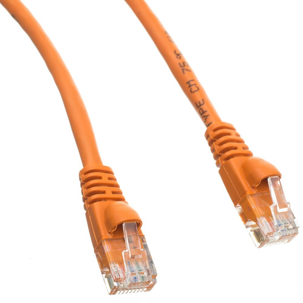 eDragon Cat5e Ethernet Patch Cable, (14 Feet/4.2 Meters), Snagless/Molded Boot, Orange, (3 Pack)