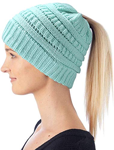 Bonnet en tricot avec trou queue de cheval Hatstar pour le running hiver