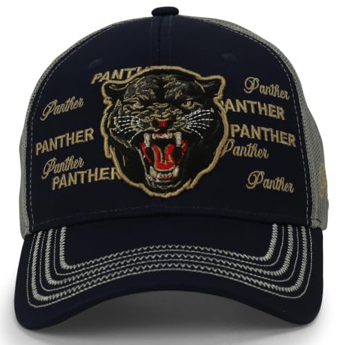 Image of Trendy Apparel Shop Animal Design Square Embroidered Snapback Trucker Cap