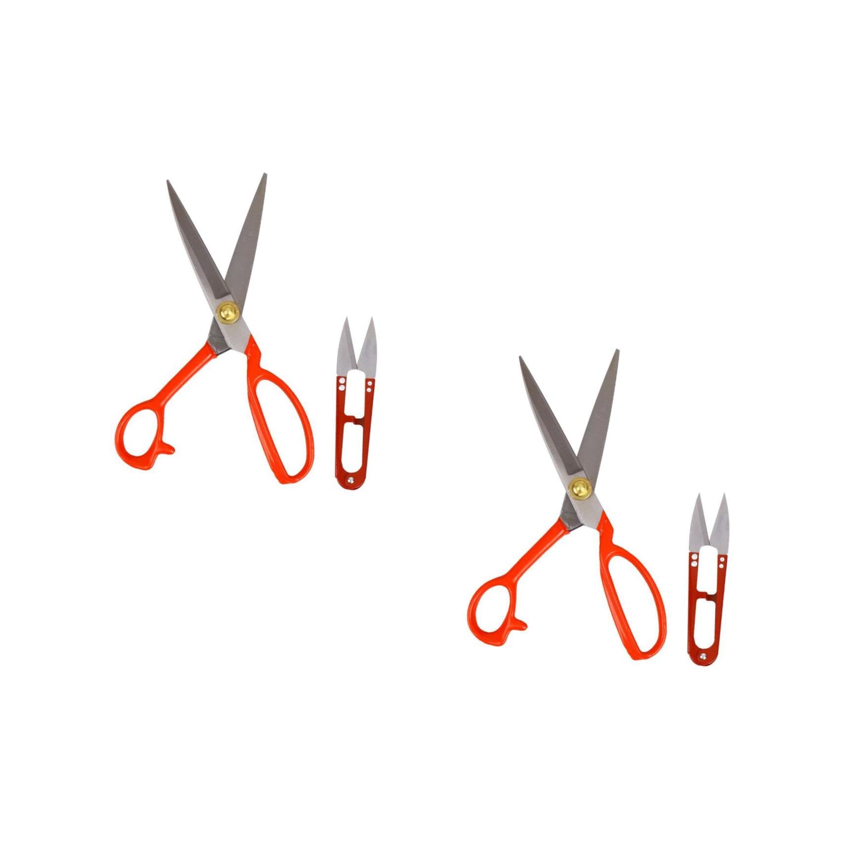 4 Pièces Ciseaux de Couture Acier Manganèse Lot avec Ciseaux U Ergonomiques Coupe Fil et Tissus pour Couture et Artisanat Couleur Aléatoire