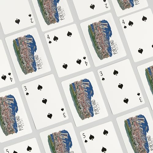Baraja de póker Portland Maine, 52 cartas, tamaño póker miniatura 4
