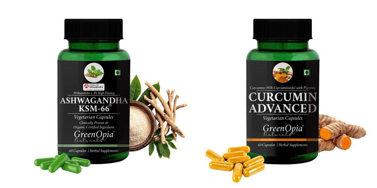 Ashwagandha KSM66 Curcumin C3 Piperine Wellness Daily Vitality 60 CAPSULES-image-38