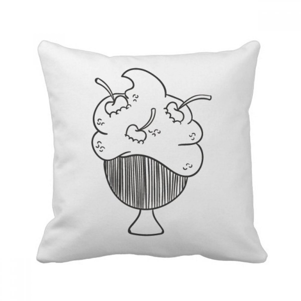 Coupe de crème glacée carrée coussin décoratif multicolore 40x40cm idée cadeau maison originale