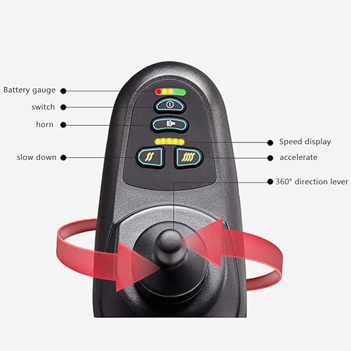 Miniatura 6 de Silla de ruedas eléctrica de aleación de aluminio, batería de litio ligera plegable inteligente puede estar en el avión, scooter para discapacitados