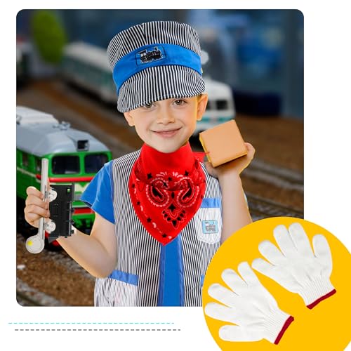 6 Pzas Disfraz Niño Ingeniero de Tren Set miniatura 7