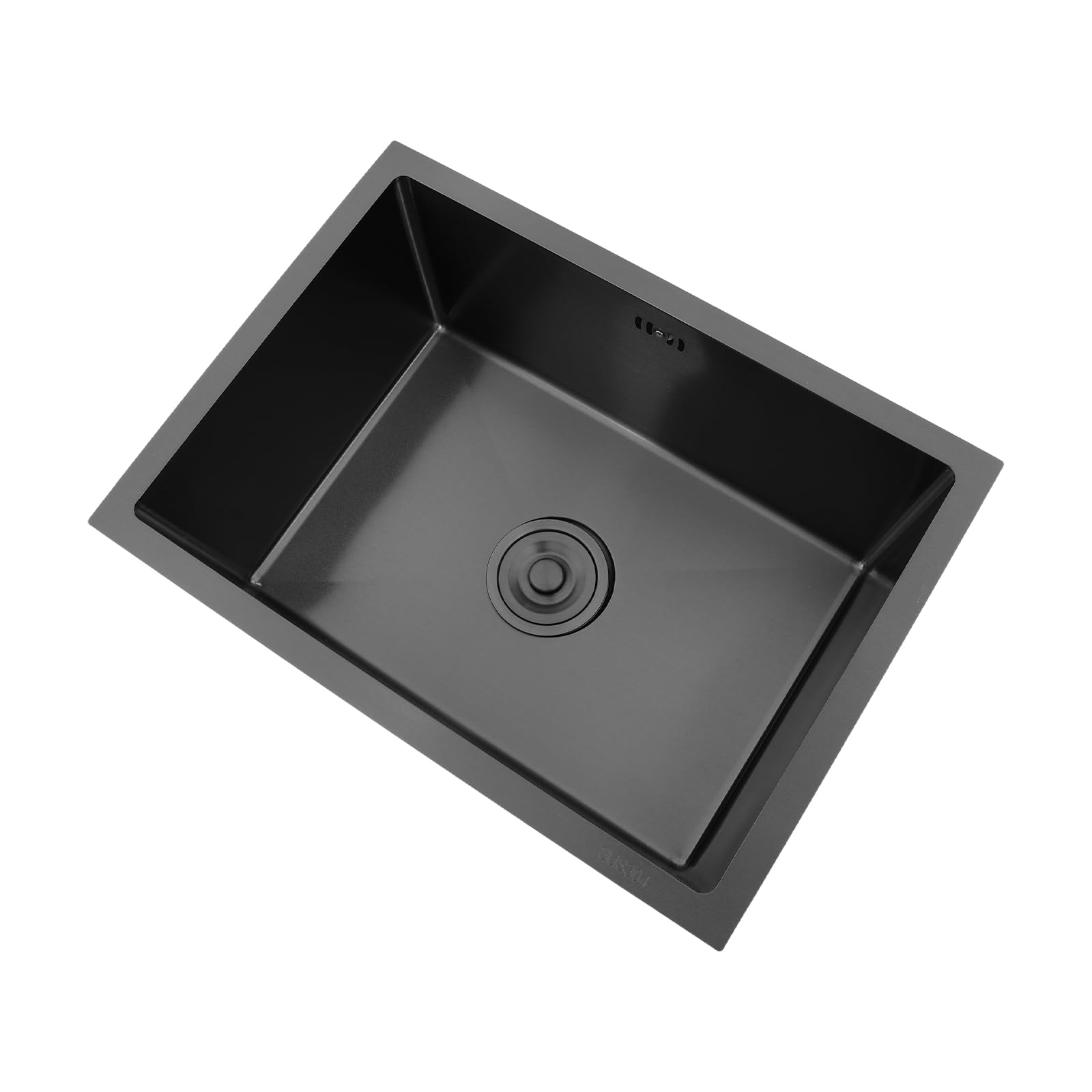55 x 40 x 22 cm Fregadero de cocina rectangular,fregadero de cocina con sifón y grifo giratorio 360°,Fregadero empotrable de acero inoxidable,1 lavabo rectangular,Bajo Encimera o Sobre Encimera
