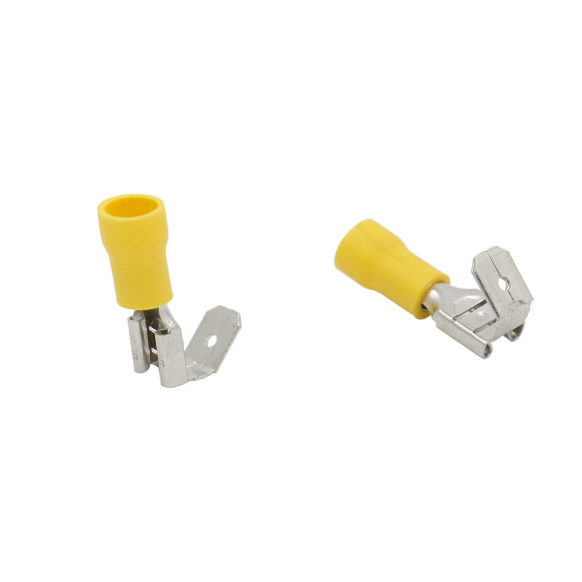 Heschen male multi-stack disconnector spade crimp terminal yellow, PBDD-L, 100 pcs