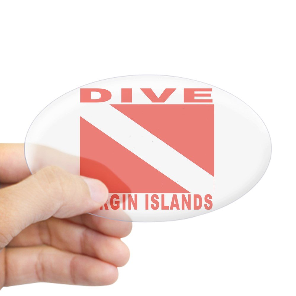 CafePress Dive Virgin Islands Oval Sticker Oval Bumper Sticker, Euro Oval Car Decal